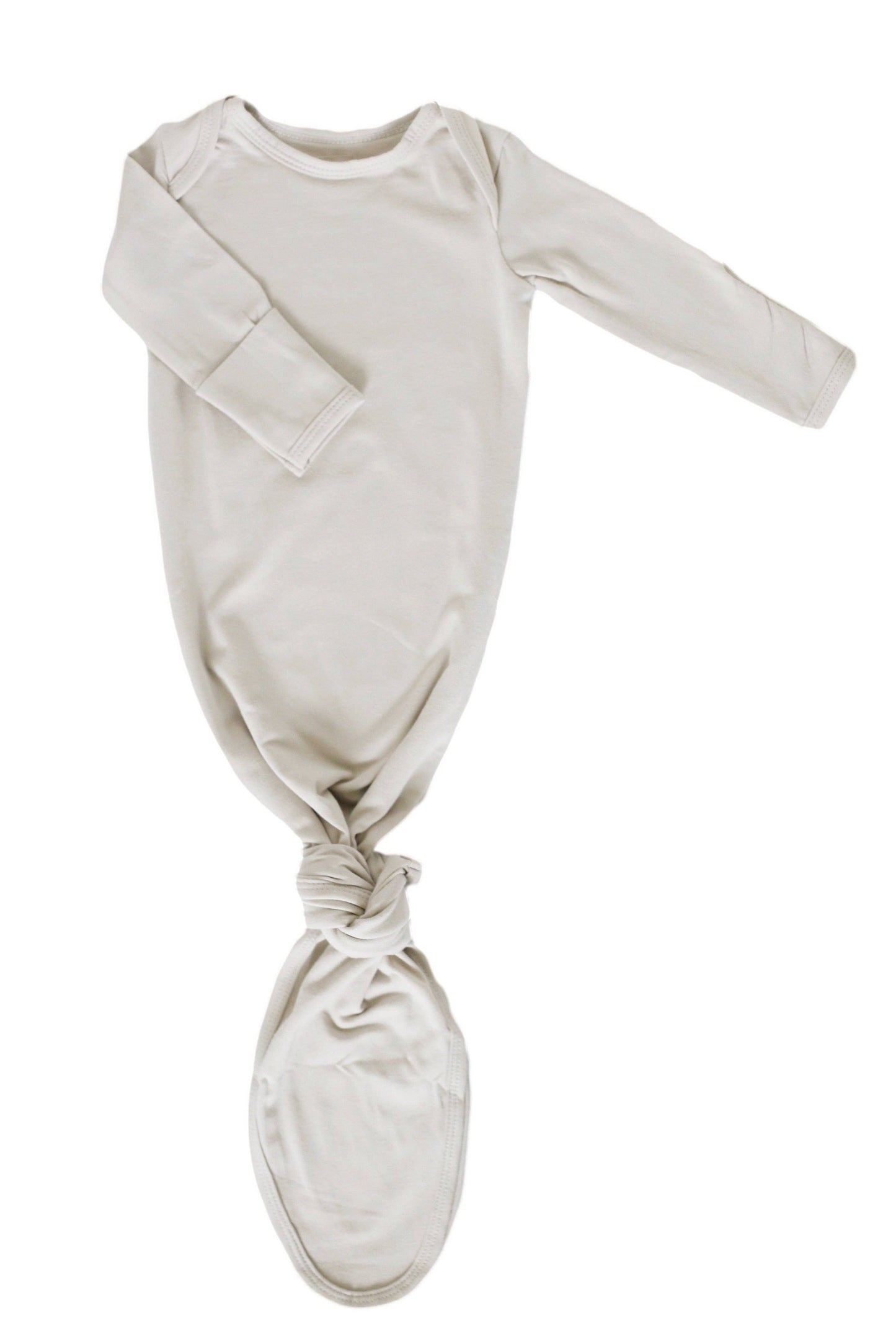 Organic Cotton Knotted Gown - Oat