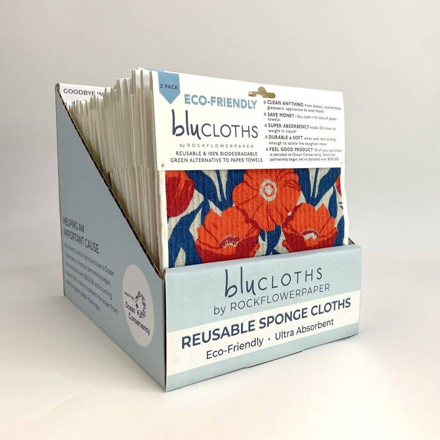 Blueberry Bunch blu Cloths, set of 2