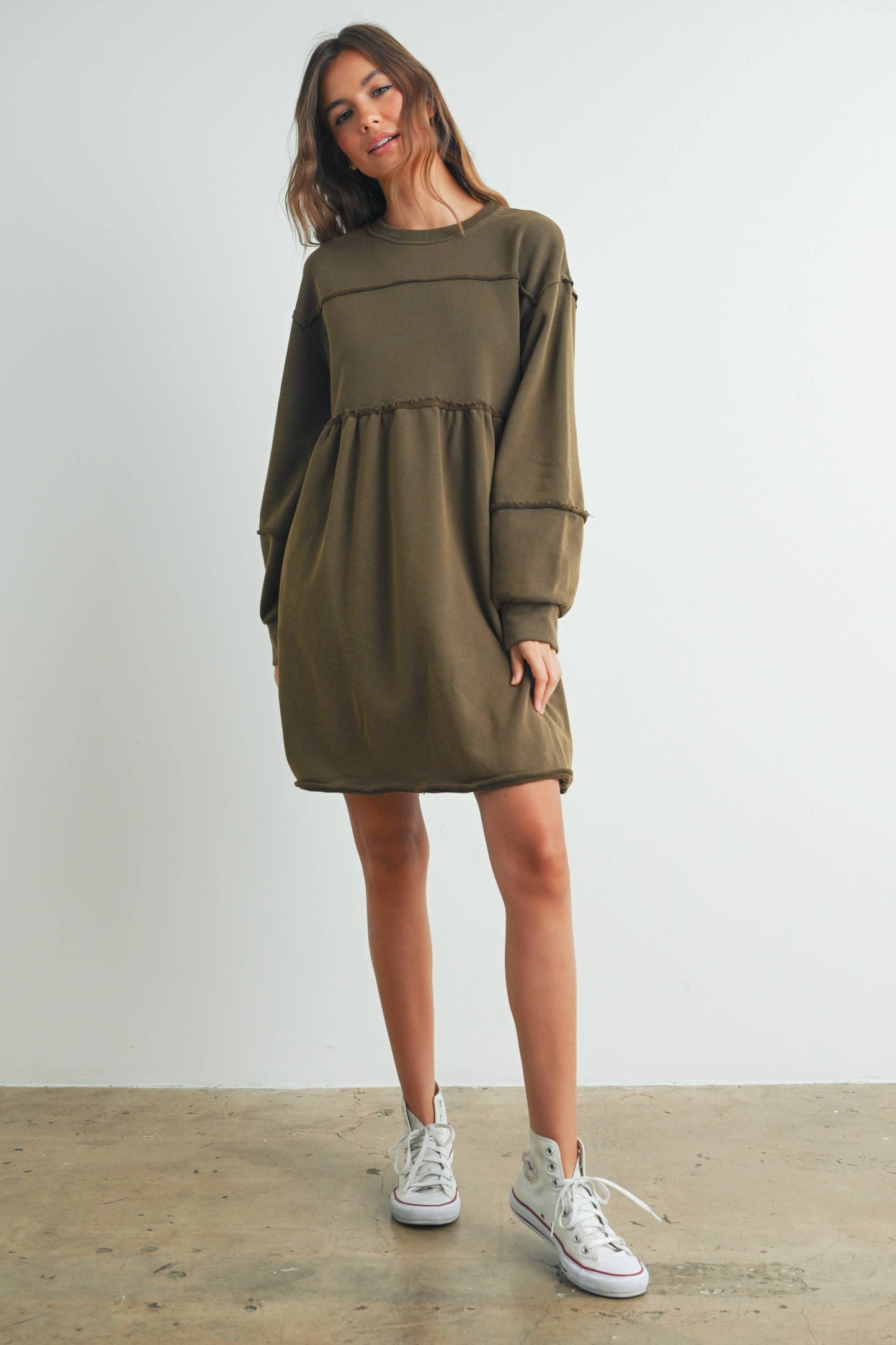 Full Sleeve Mini Dress - Navy