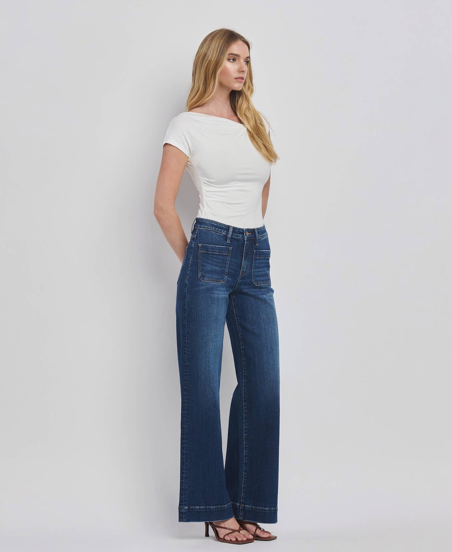 High Rise Wide Leg Jean