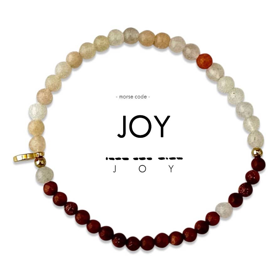 Morse Code Bracelet | JOY: Niagra & Light Green