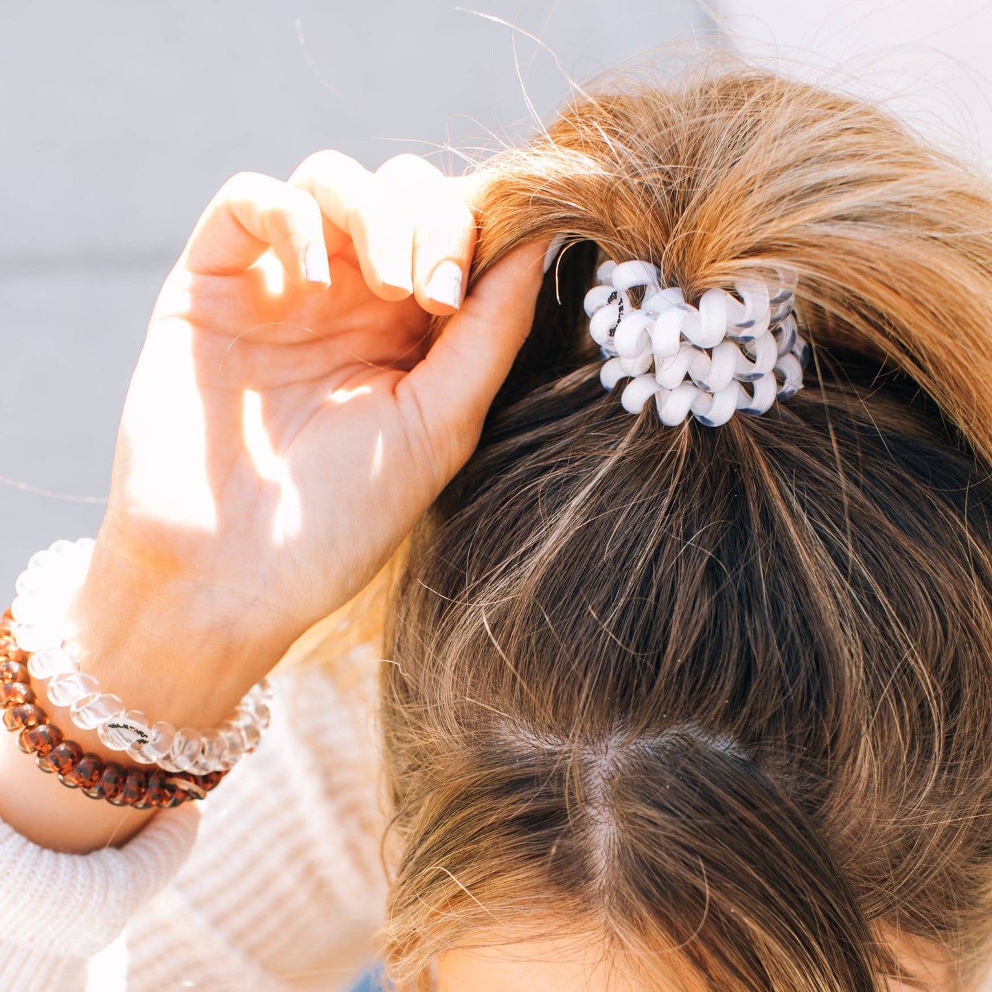 Spiral Hair Coils | Large | Coconut White Hair Ties