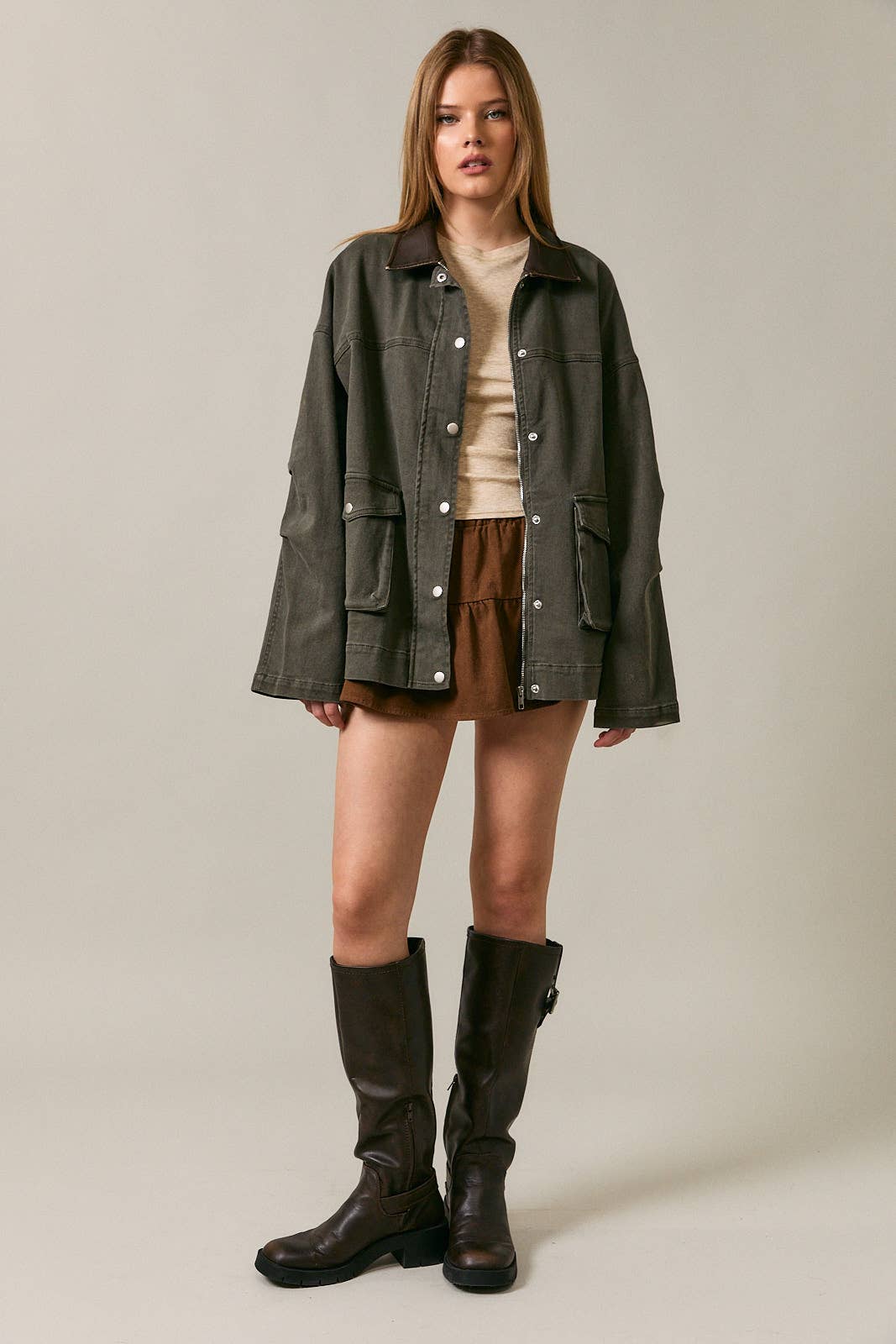 Oversized Washed Barn Jacket