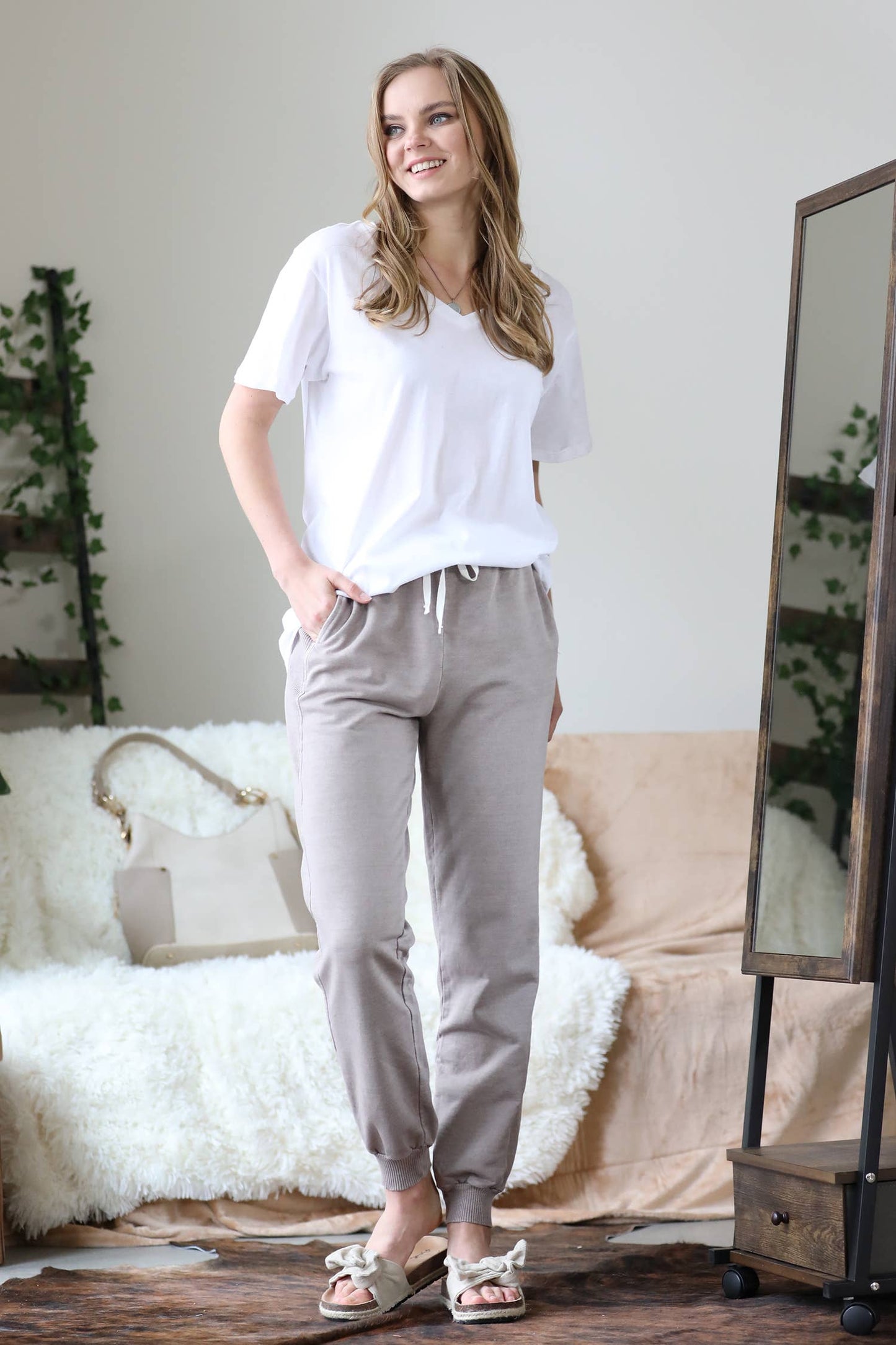 Cotton Boyfriend V Neck Tee