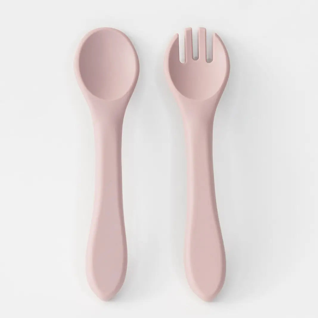 Silicone Spoon and Fork Set Toddler