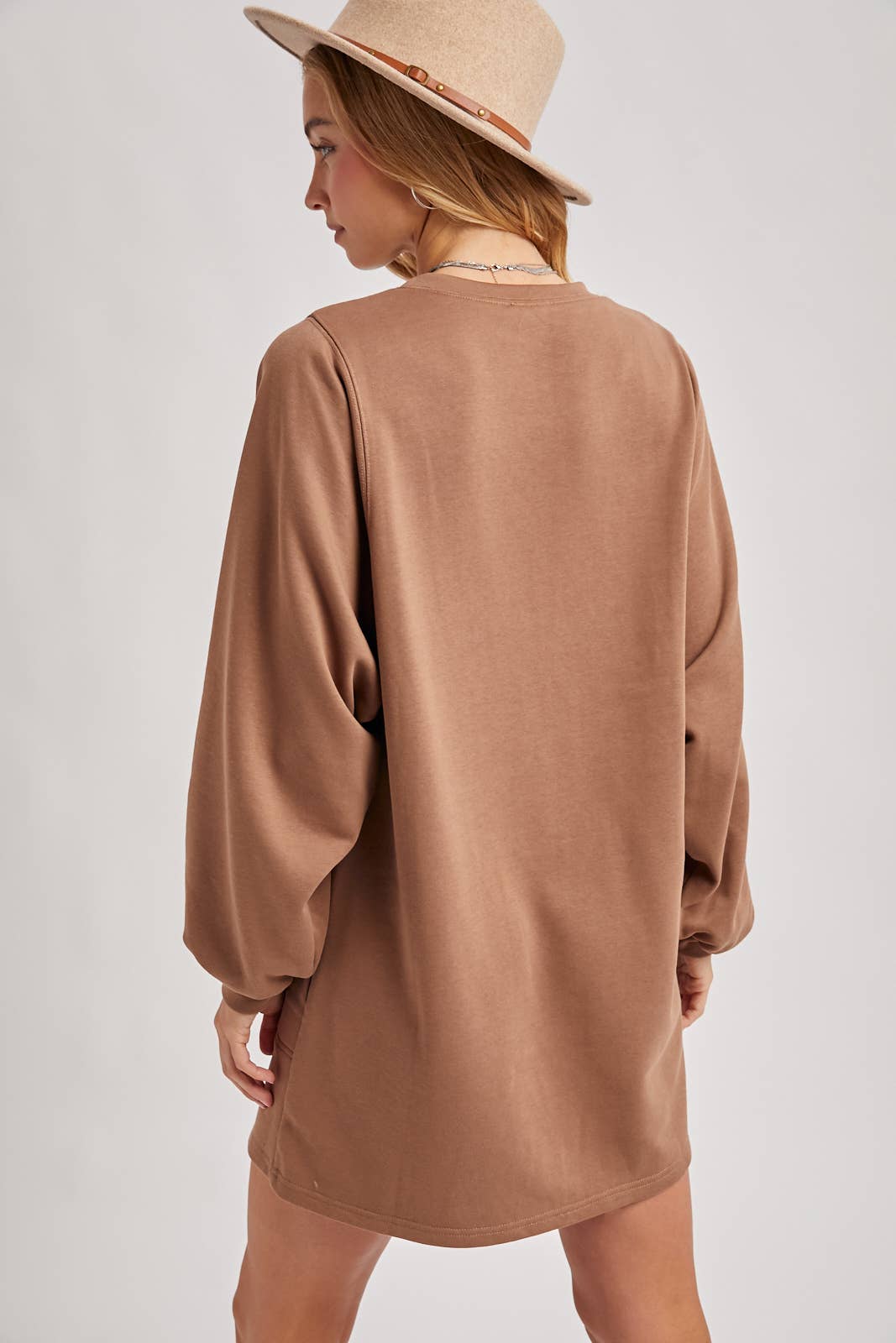 Oversized Sweater Dress w/Pockets - Coco