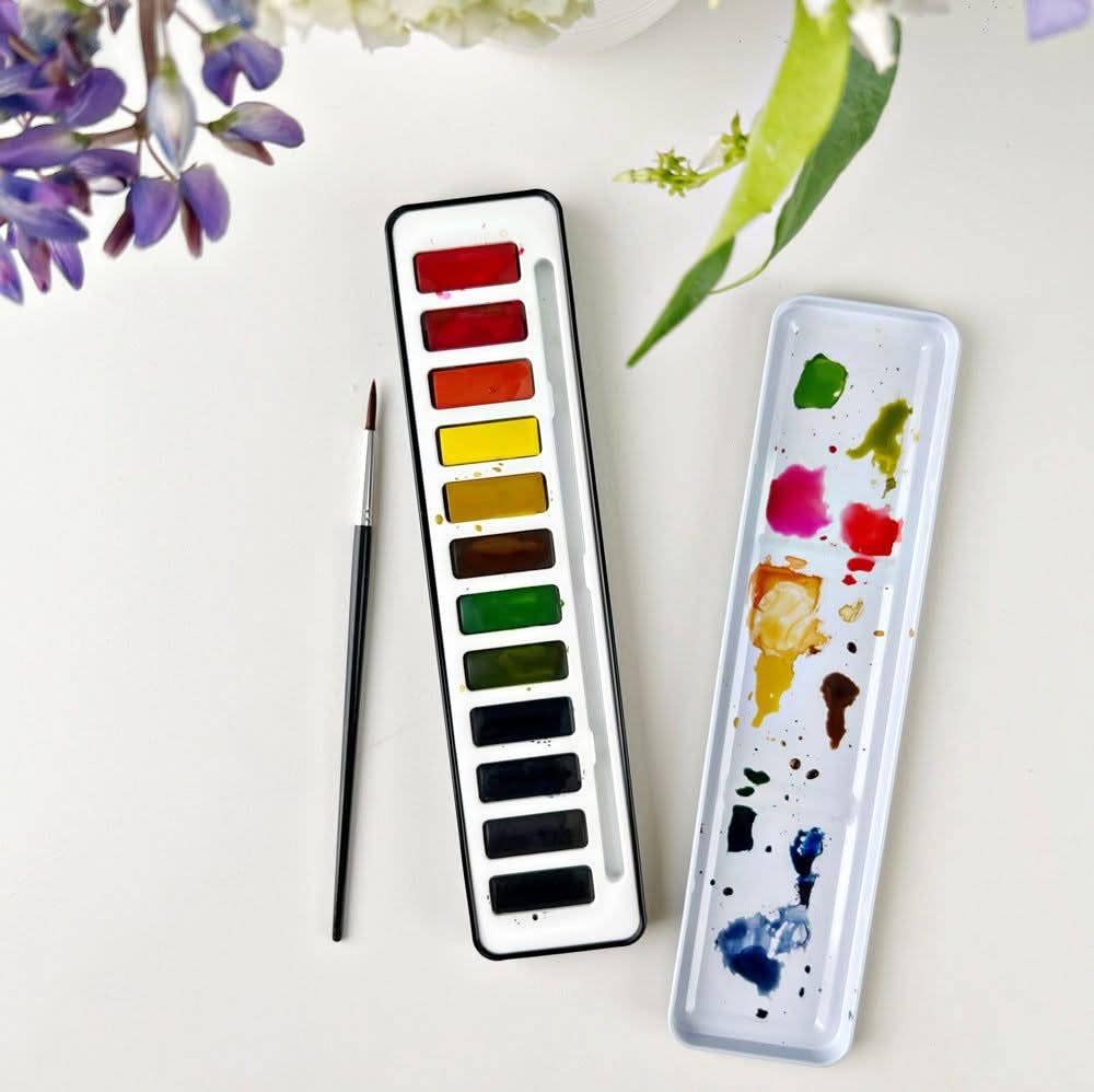 Watercolor paint set 12 colors