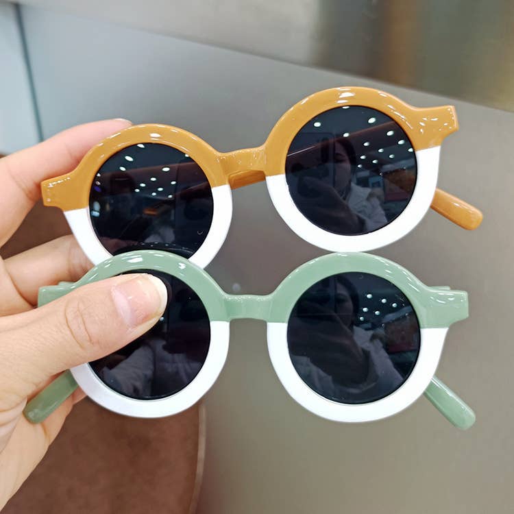 Multicolor Retro Round Glasses Kids Sunglasses