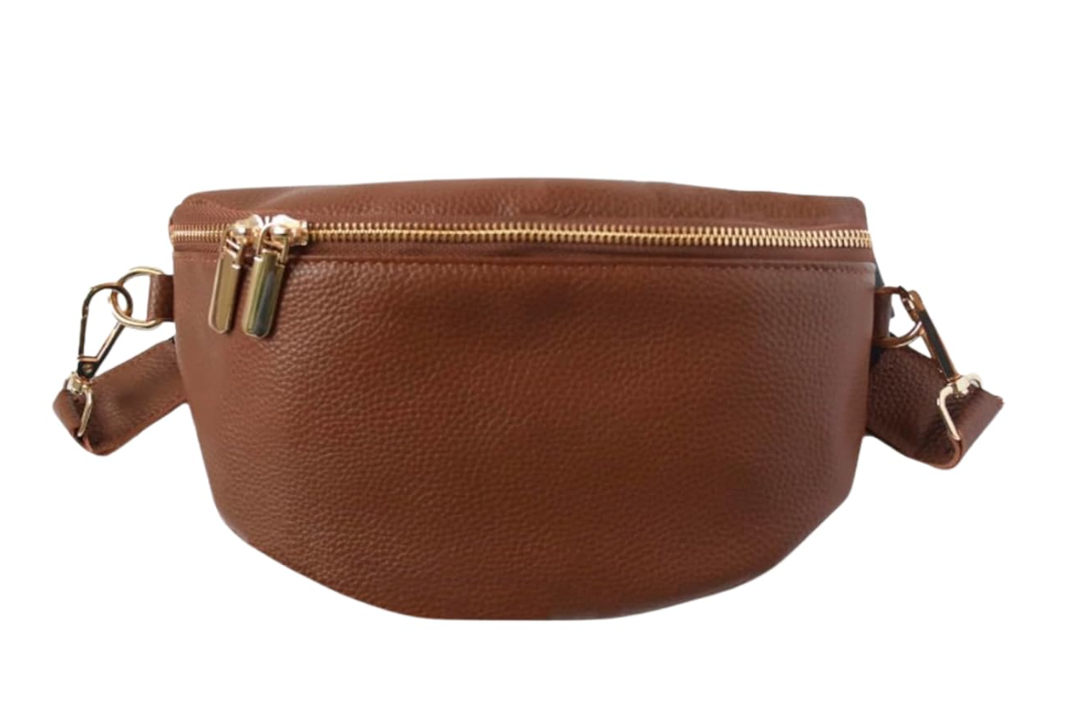 Leather Crossbody - Tan