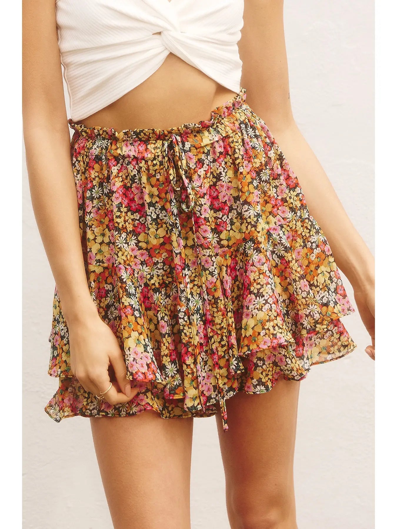 Flower Bed Double Flared Skort