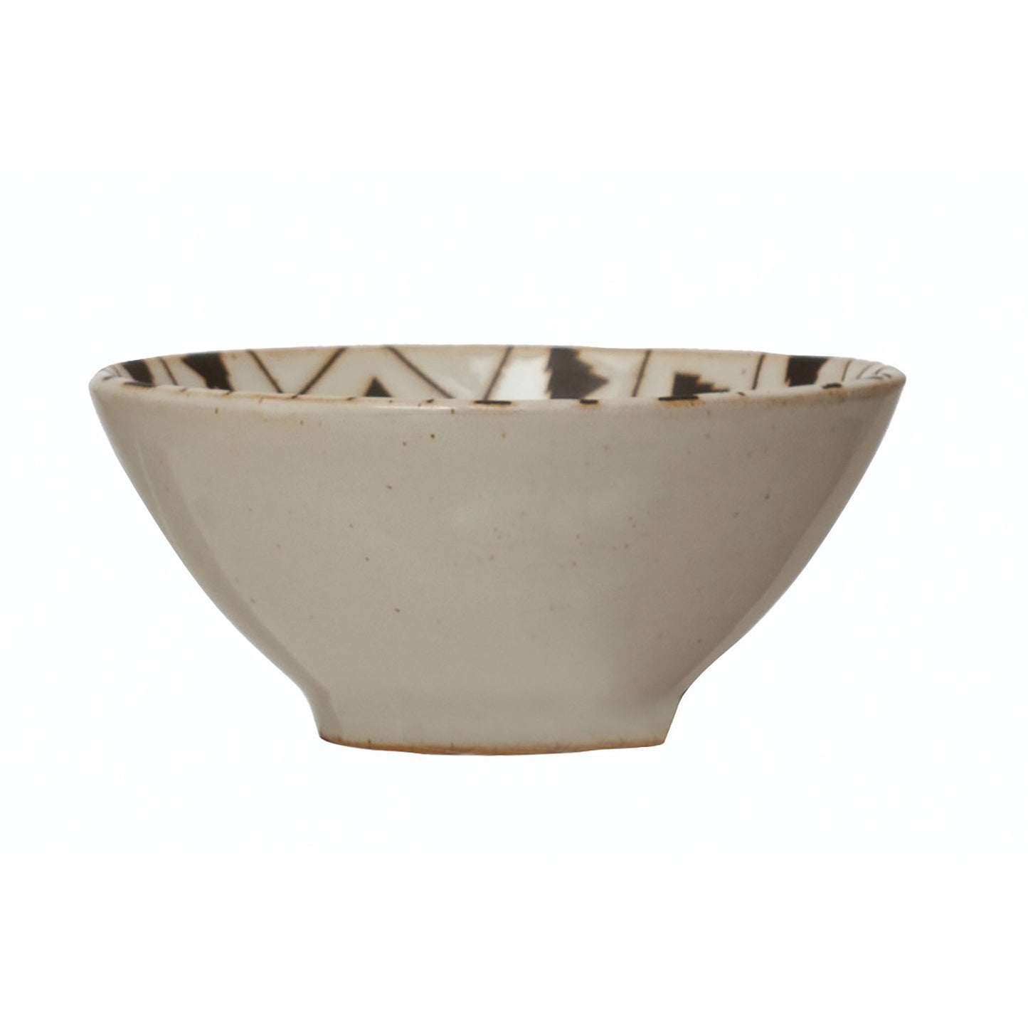 Stoneware Dish with Tree Pattern