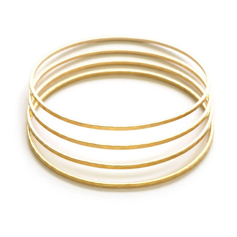 Gold Hammered Bangle