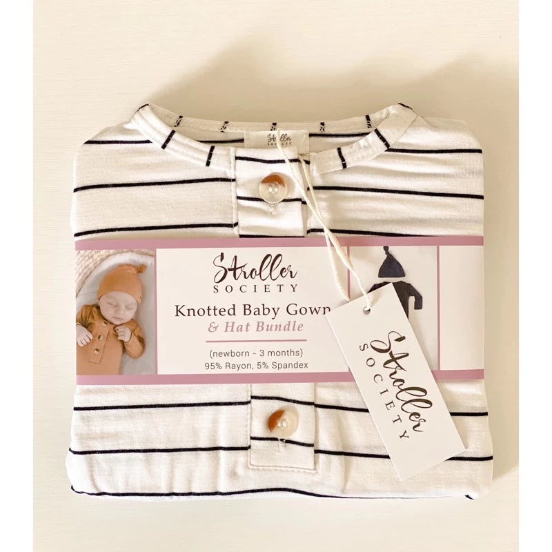 Baby Gown and Hat Set 0-3mos