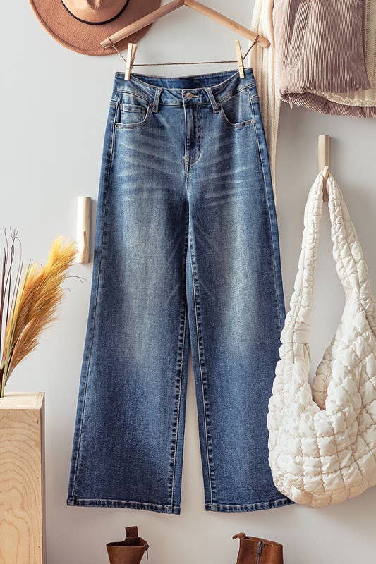Wide Leg Vintage Washed Jean