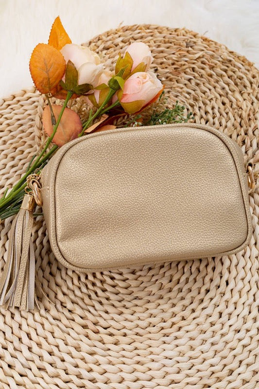 Kids (or Adults) Crossbody w/guitar strap - Metallic Gold