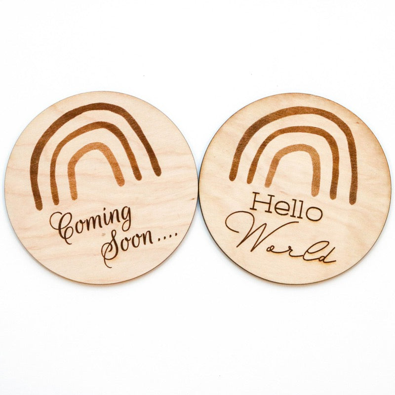 Rainbow Pregnancy & Birth Announcement Signs