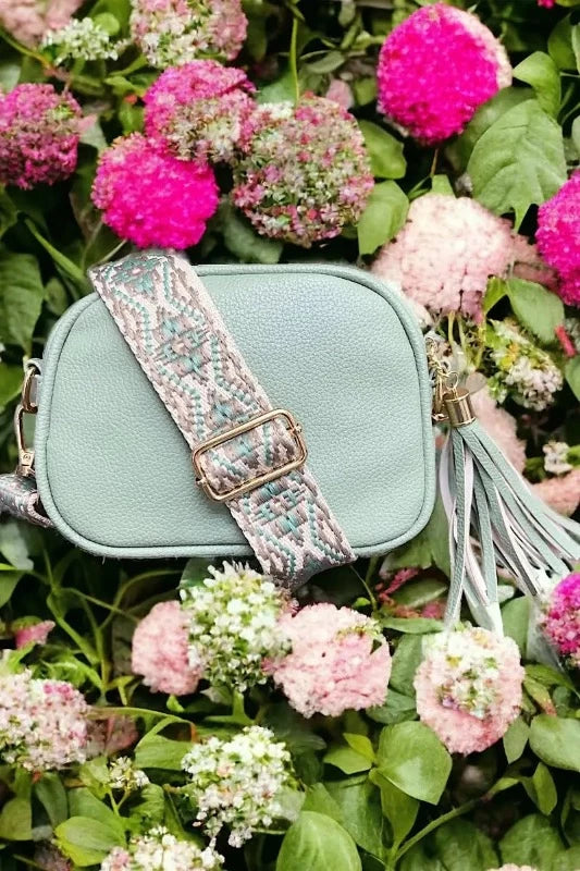 Kids (or Adults) Crossbody w/guitar strap - Sage Green