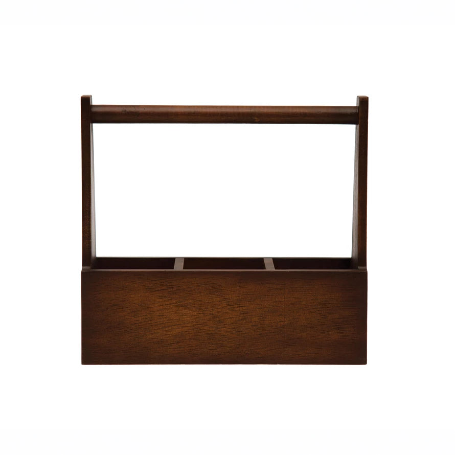 Caddy with 3 Sections, Espresso Finish