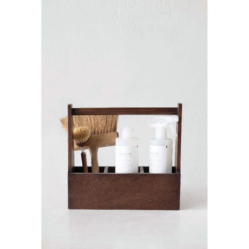 Caddy with 3 Sections, Espresso Finish