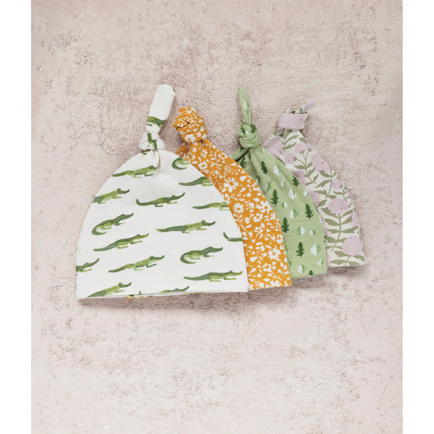 Cotton Baby Knotted Hat with Pattern, 4 Styles