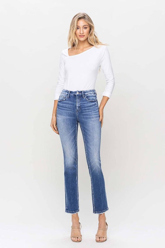High Rise Slim Straight Jean