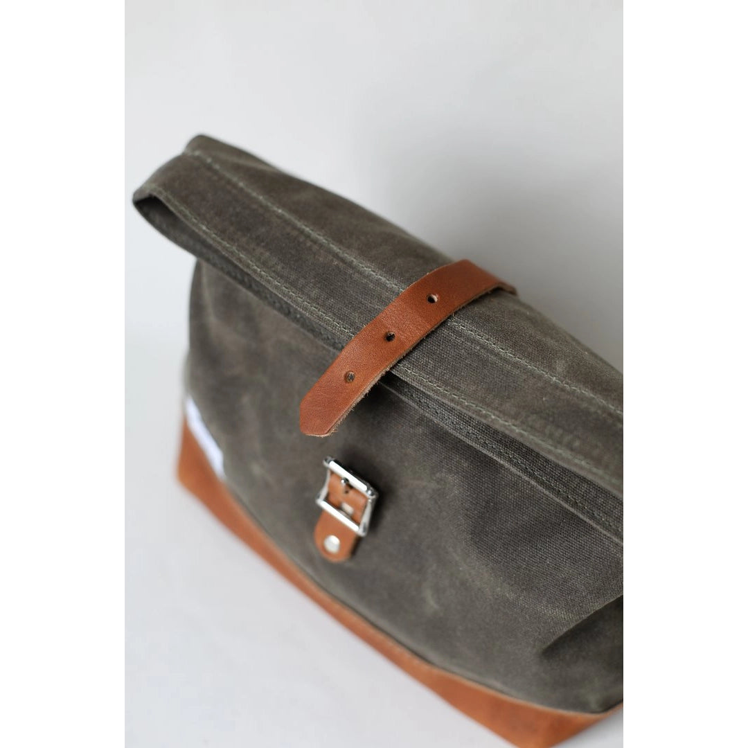 Roll Top Dopp Kit in Waxed Canvas