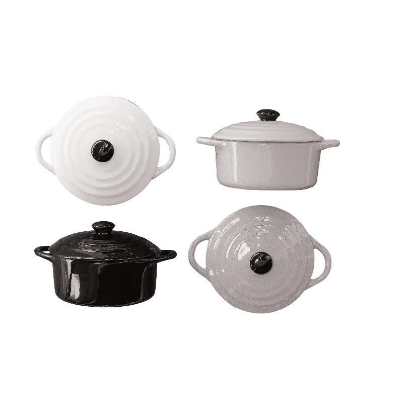 Stoneware mini baker w/ lid