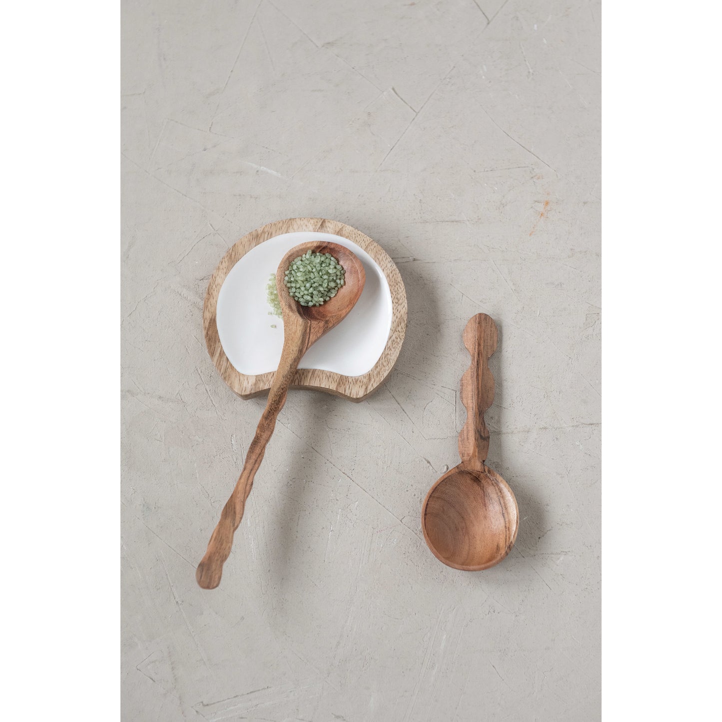 Enameled Mango Wood Spoon Rest