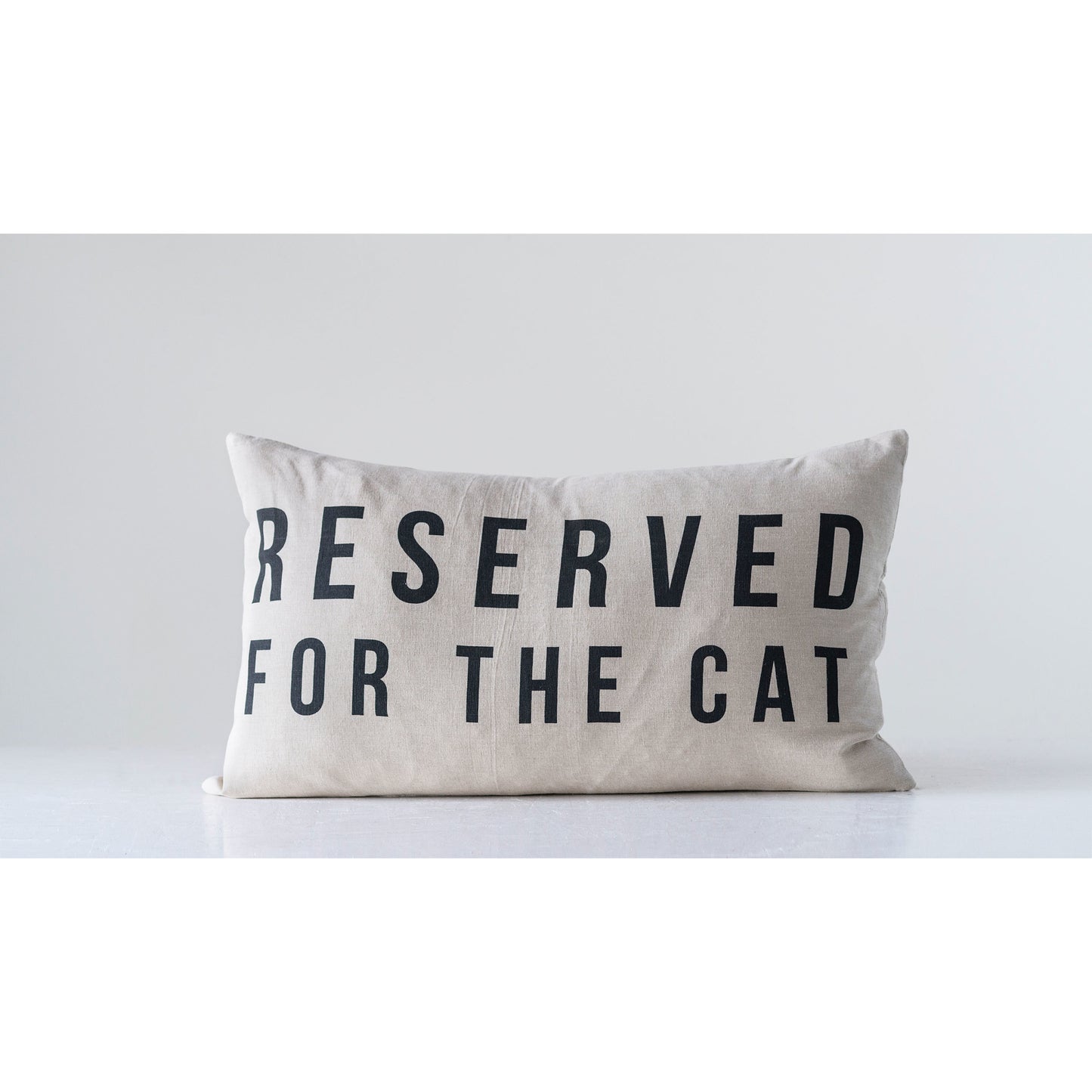 Reserved For The Cat Cotton Lumbar Pillow