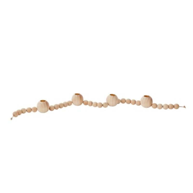 Wooden Bead Candleholder