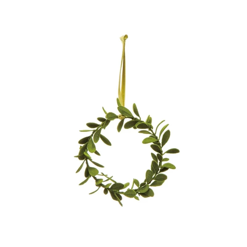 Flocked Faux Boxwood Wreath