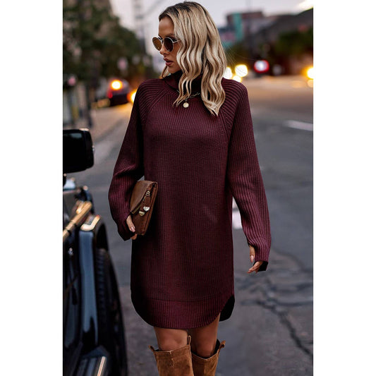 Sweater Dress - Wine