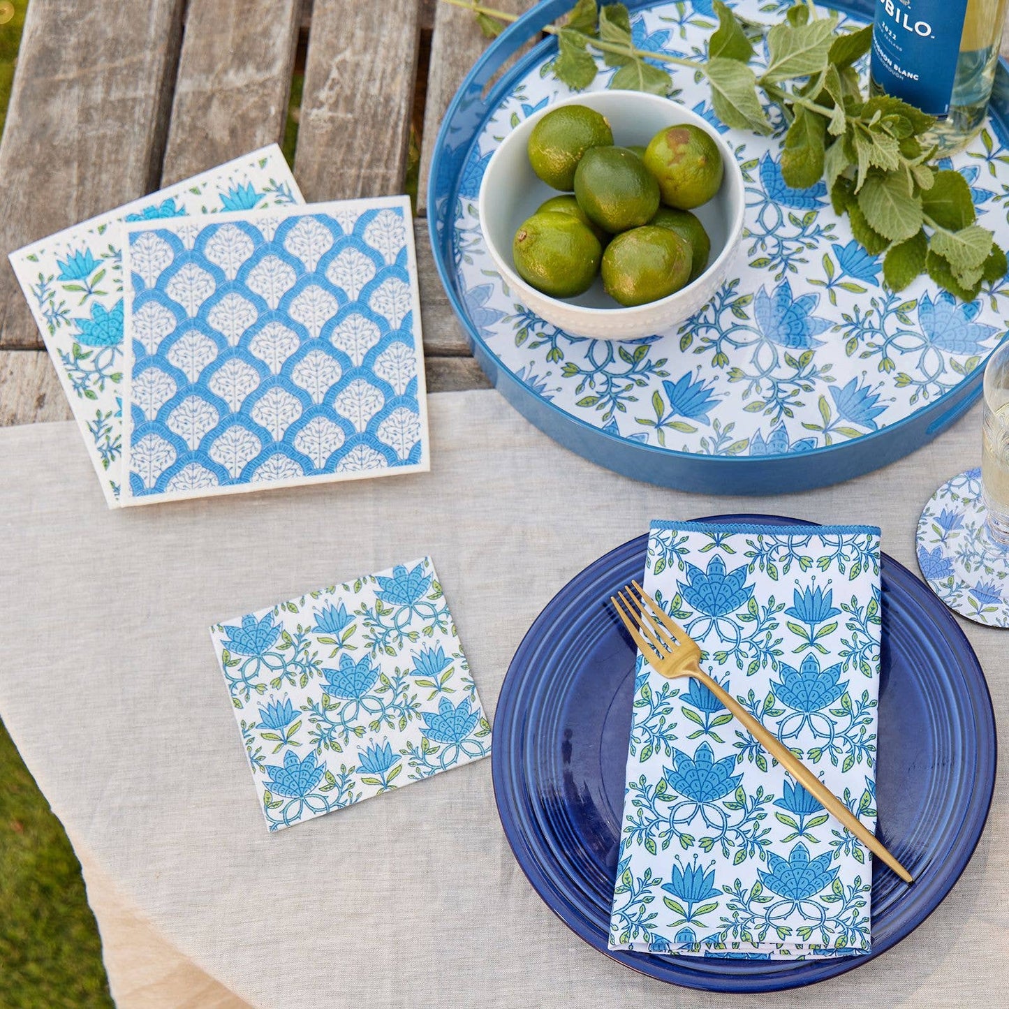 Tilly & Fifer blu Cloths, set of 2