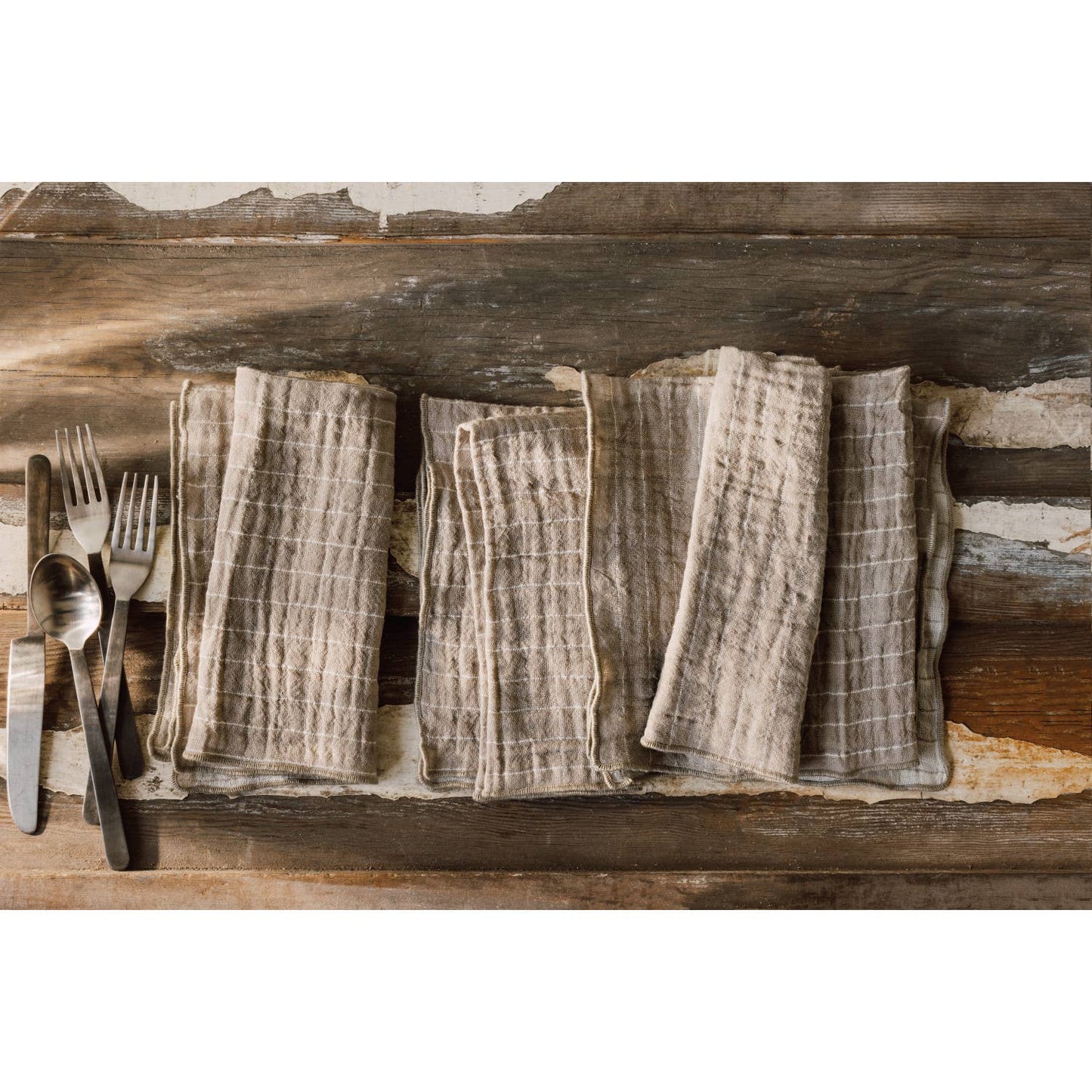 Dove Gray Double Weave Napkins Set of 4