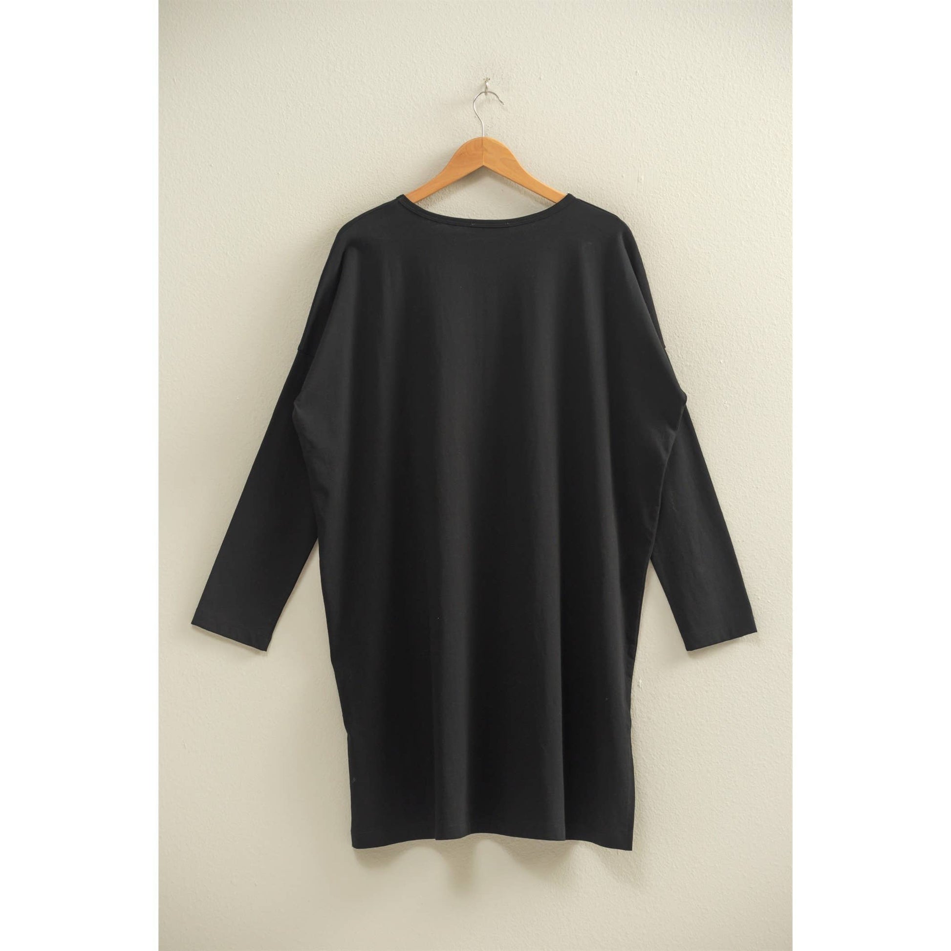 black oversized midi dress YOURS Curve Black Oversized Pocket Detail Midi Dress