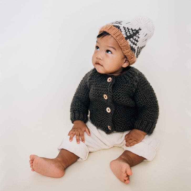 Loden Garter Stitch Cardigan Sweater Baby & Toddler