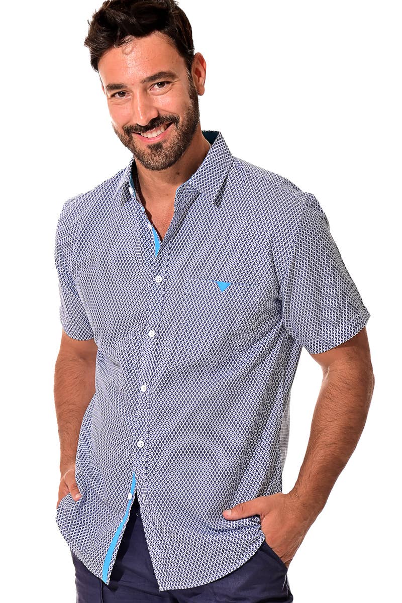 Men's Button-Down Shirt - Dark Blue