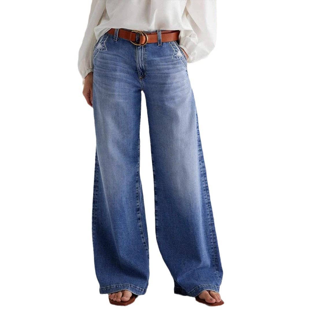 Vintage Washed Straight Leg Jean