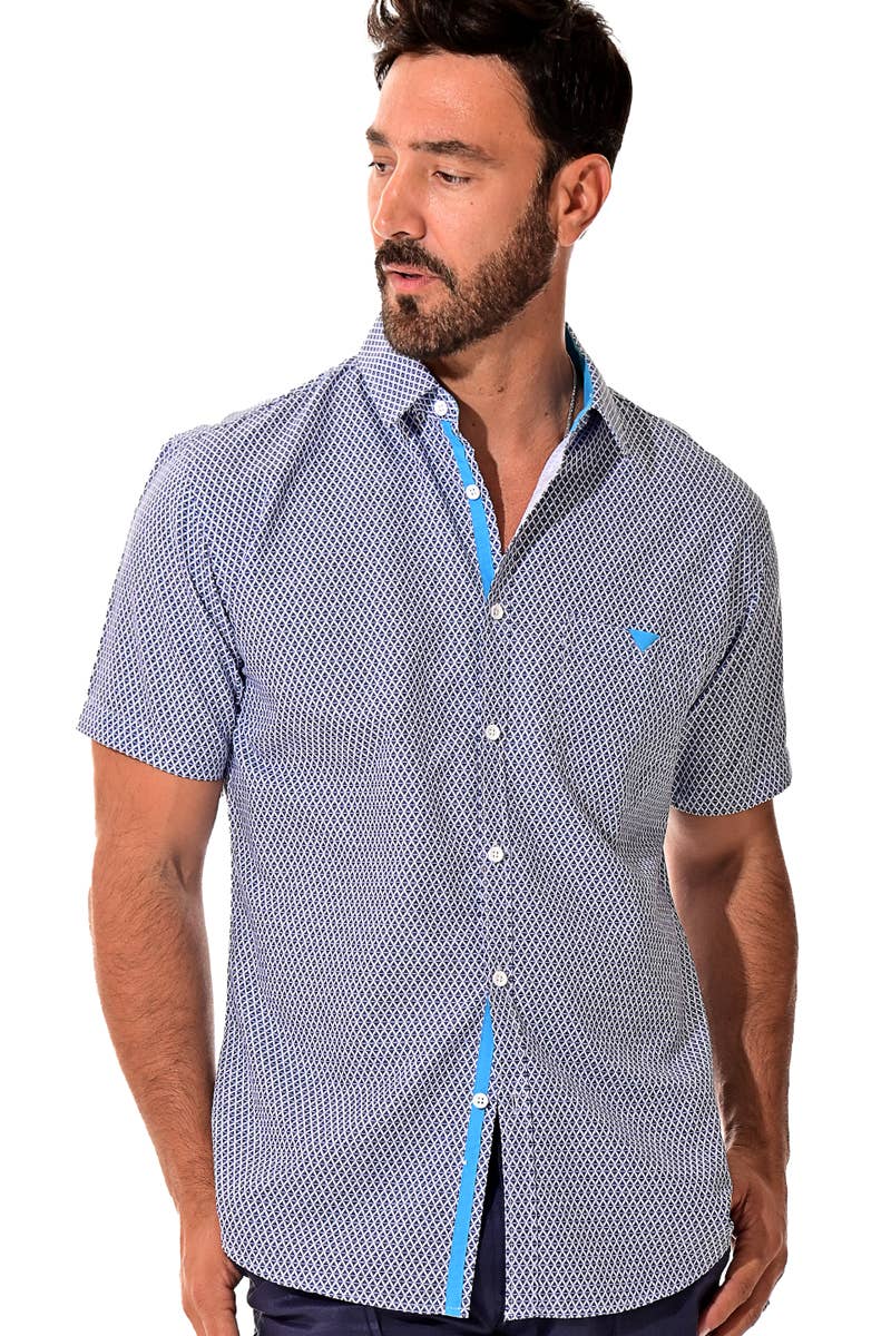 Men's Button-Down Shirt - Dark Blue