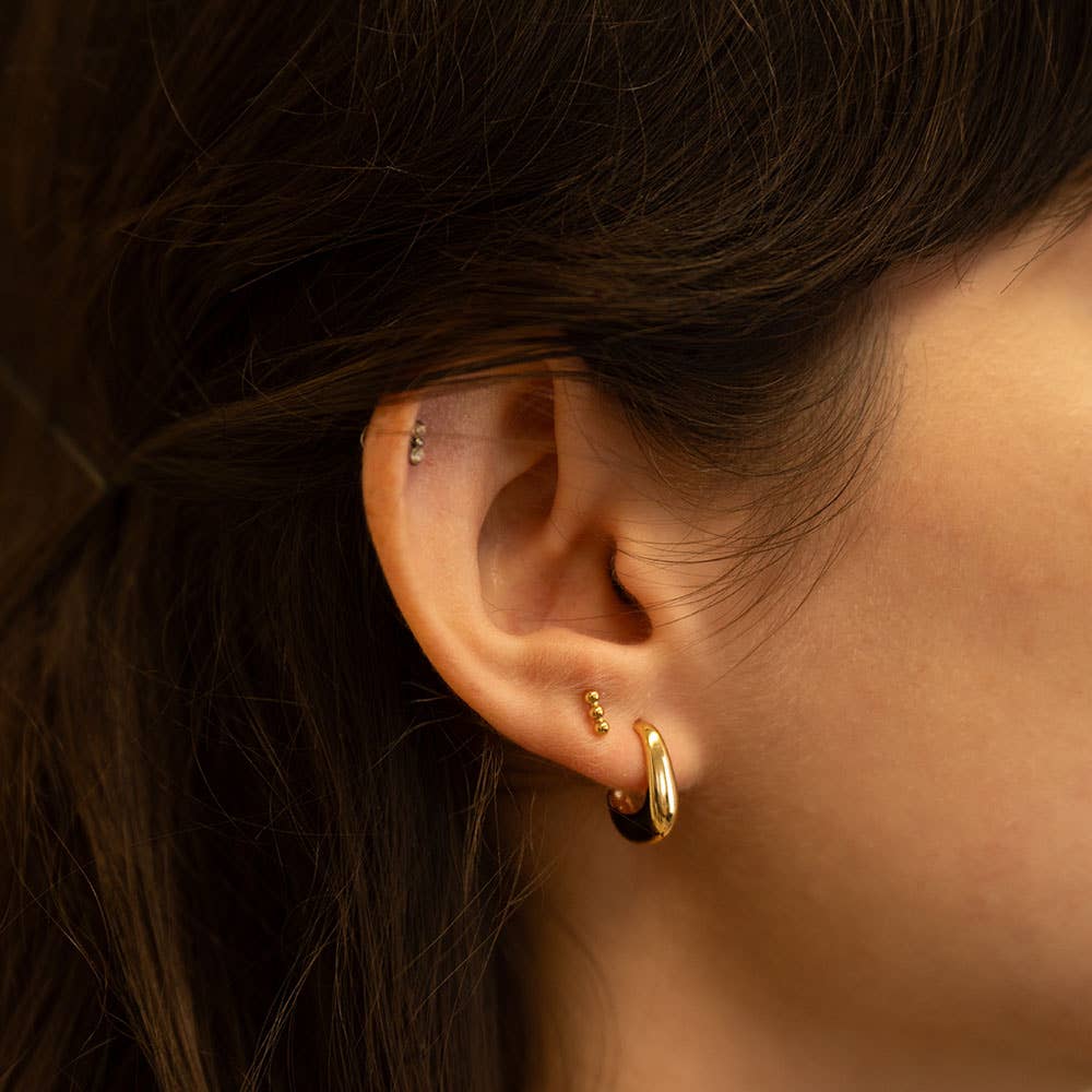 Geometric Hoop Stud Earrings