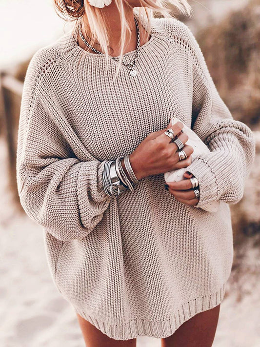 Drop shoulder sweater