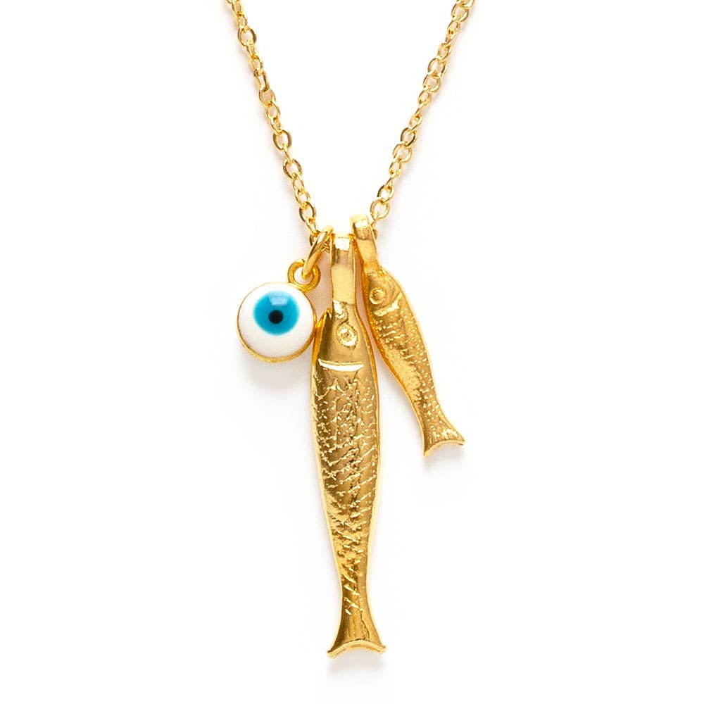 Ionian Fish Charm Necklace