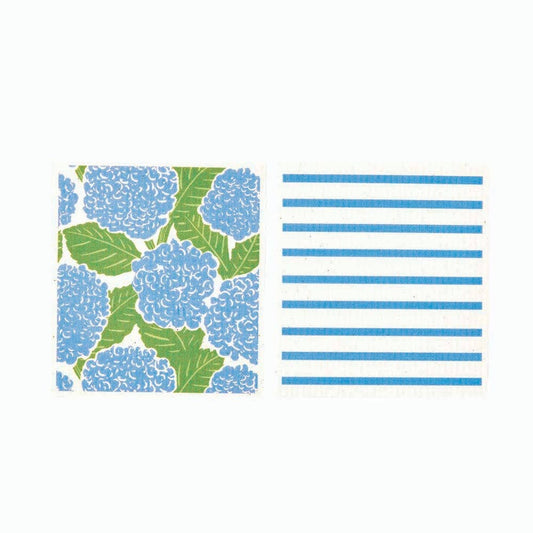 Blue Hydrangea   Cloths Reusable Sponge-Cloth, Set of 2