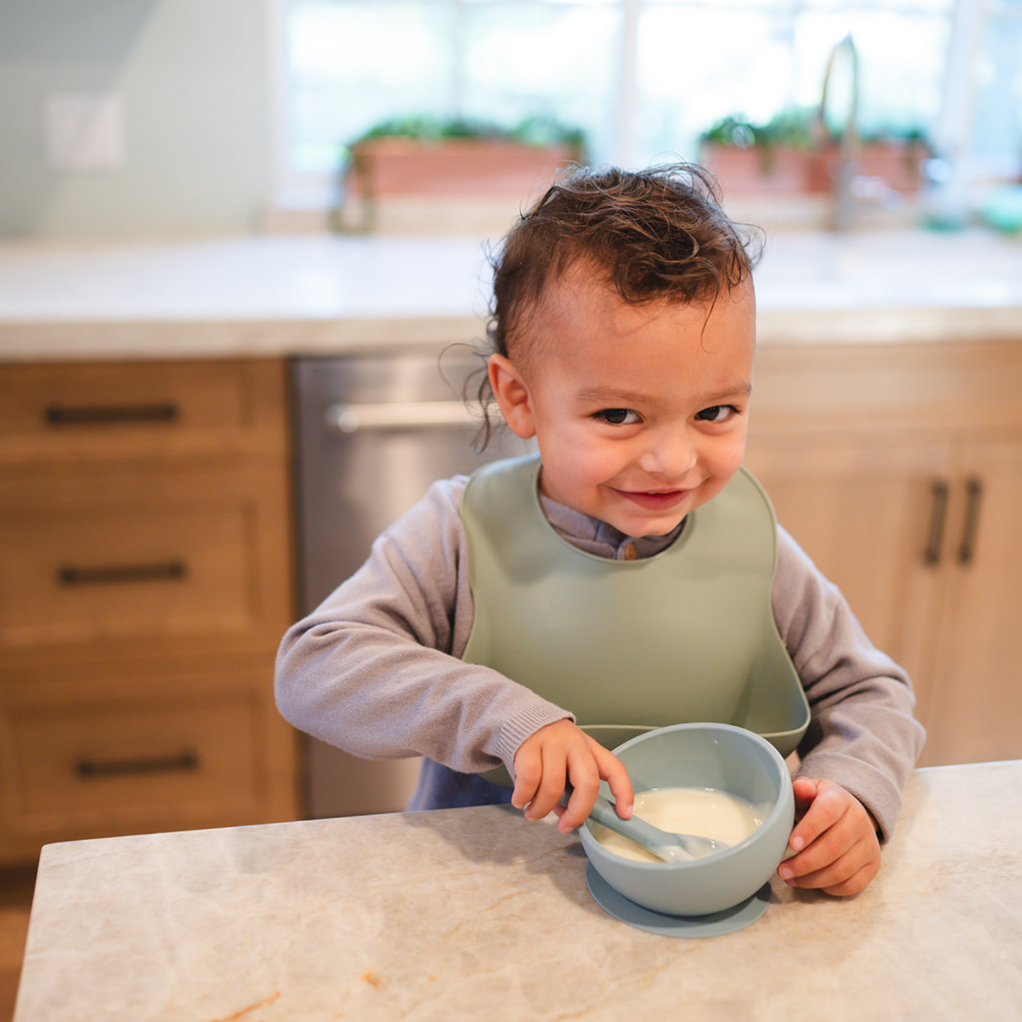 Suction Bowl and Spoon Set