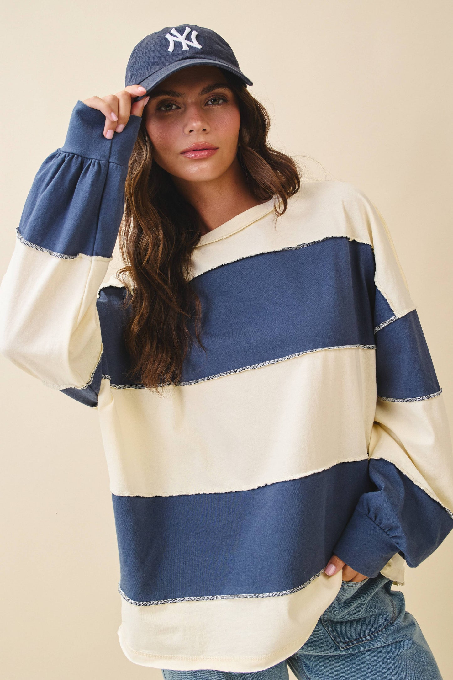 Rugby Long Sleeve Slouchy Top
