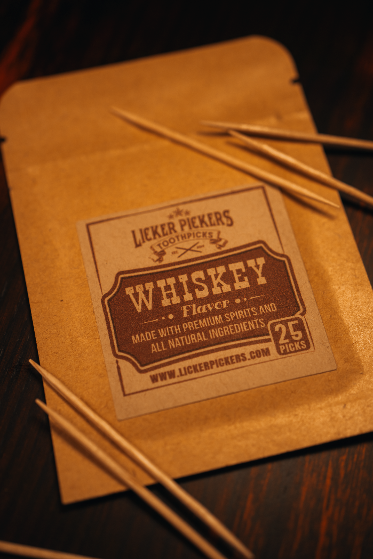 Licker Pickers Toothpicks 25-Premium Liquor-Infused Pickers