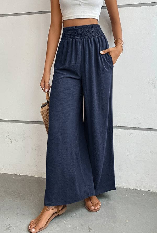 Simple Flared Wide-Leg Pants
