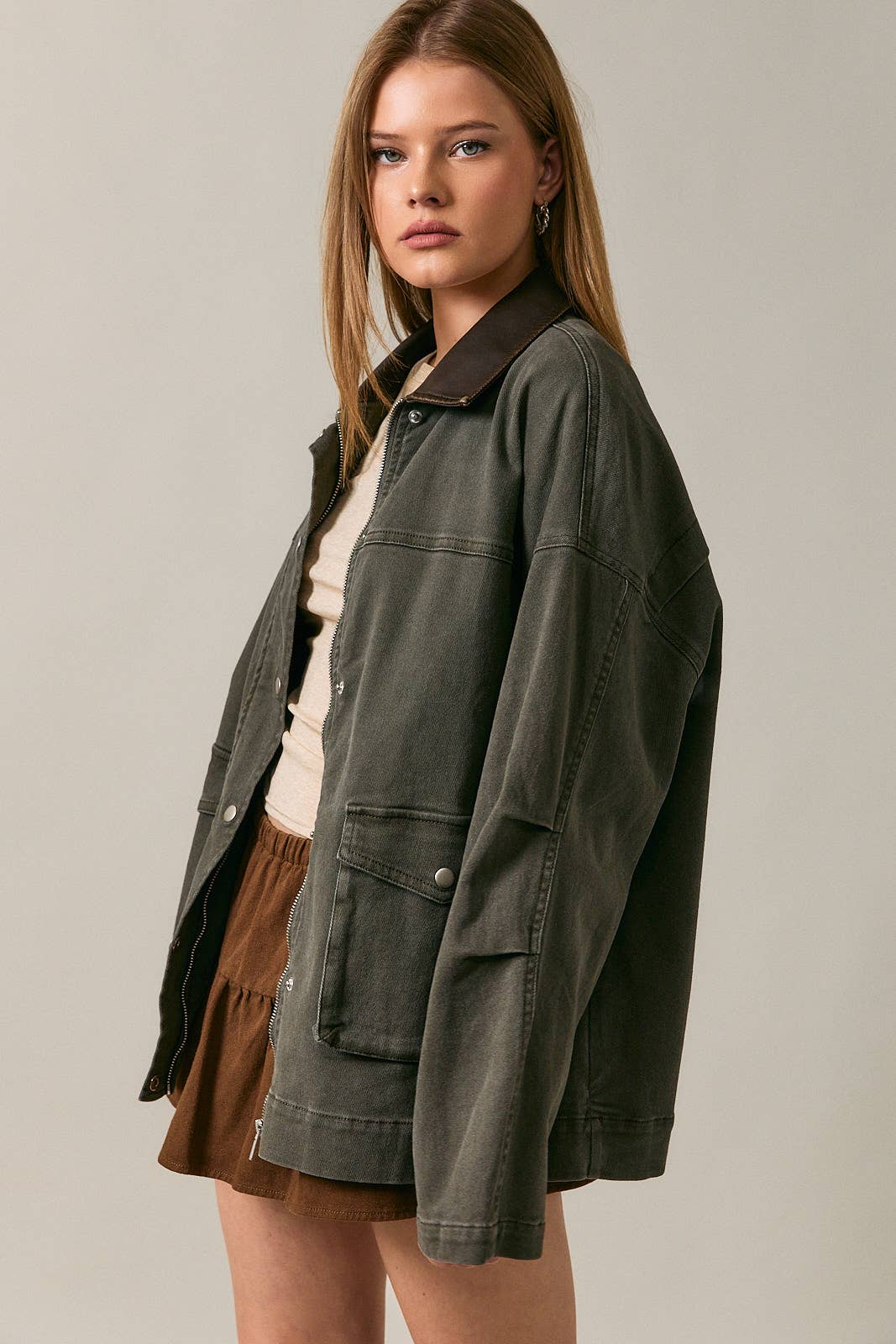 Oversized Washed Barn Jacket