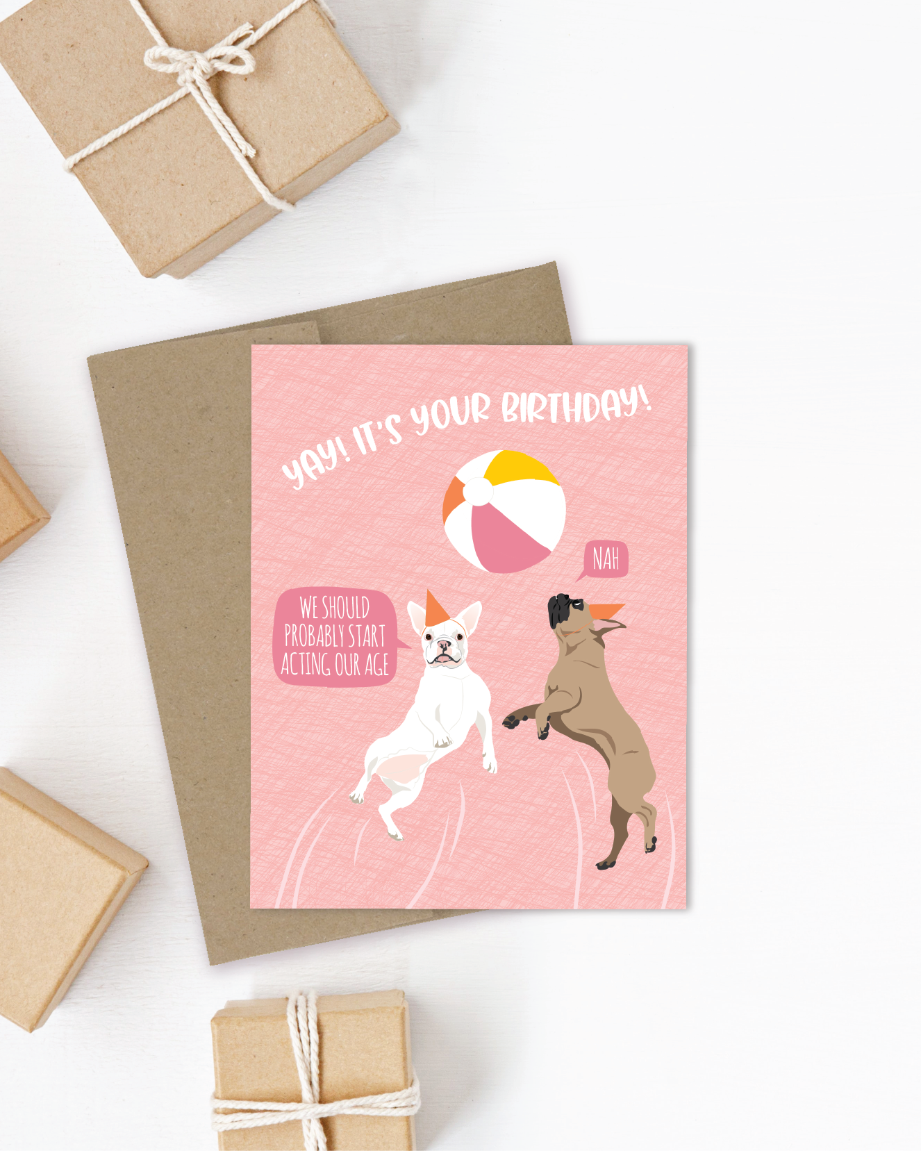 Act Your Age Funny Dog Birthday Card