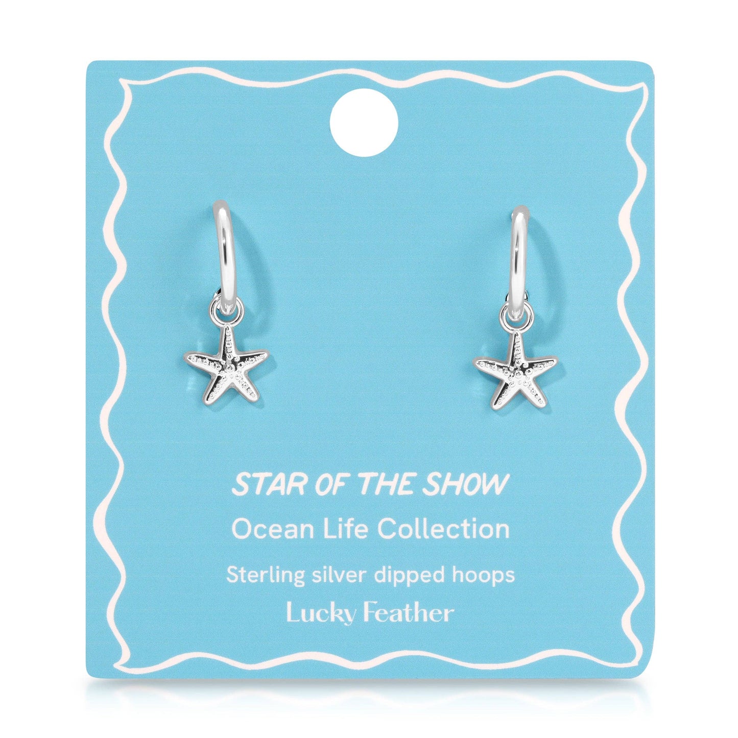 Ocean Life Earrings - Silver - Starfish